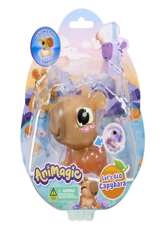 Animagic Let's Glo Capybara Brown | Squishy Water Toy Floats and Glows | Ages 4+ - Image 1